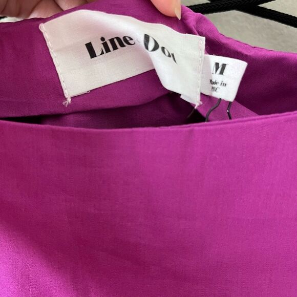 Line & Dot Women's Size M Leon Front Criss Cross Dress Purple NWT - Picture 8 of 13
